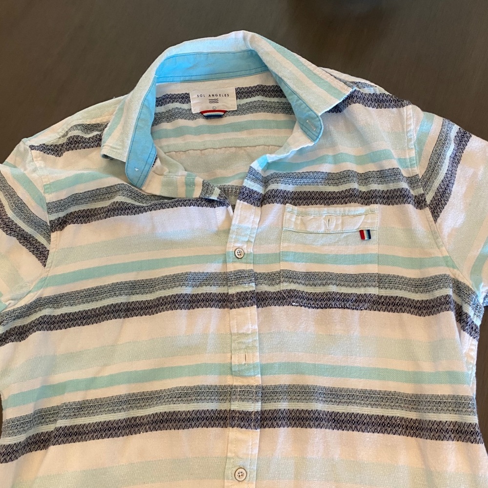 Sol Angeles striped button up - Picture 2 of 5